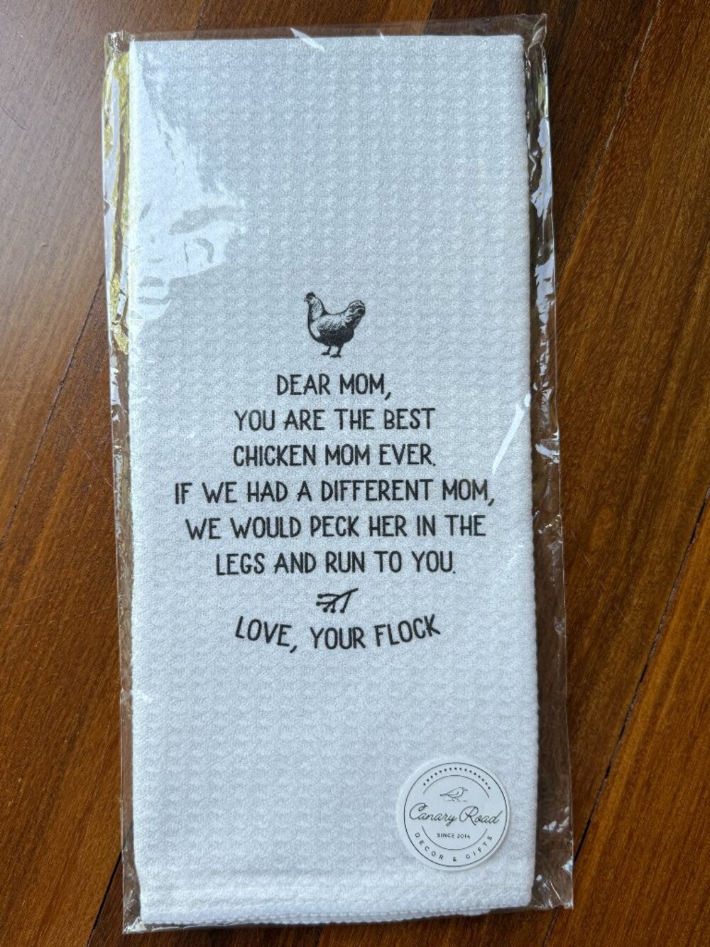 NEW Canary Road Chicken Mom Tea Towel